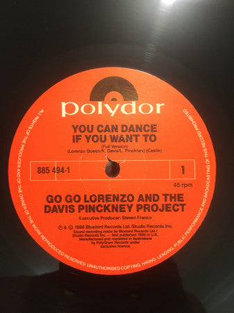 Go Go Lorenzo & The Davis Pinckney Project : You Can Dance (If You Want To) (12")