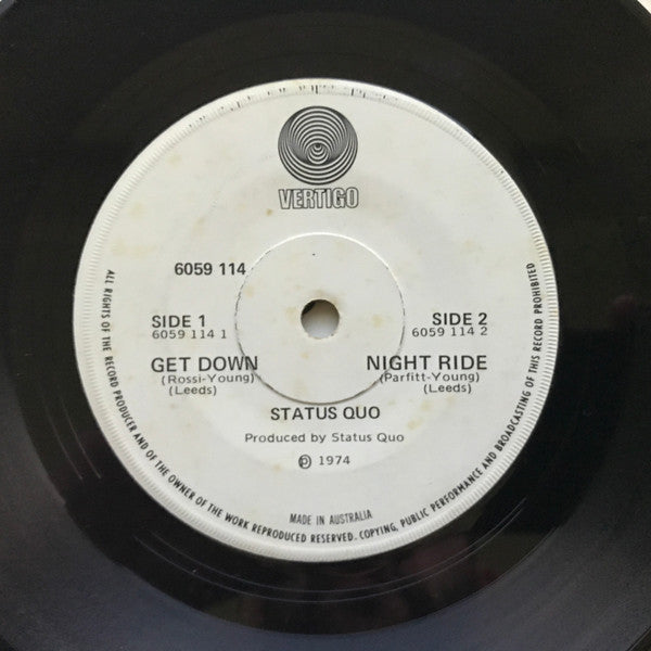 Status Quo : Get Down (7&quot;, Single)