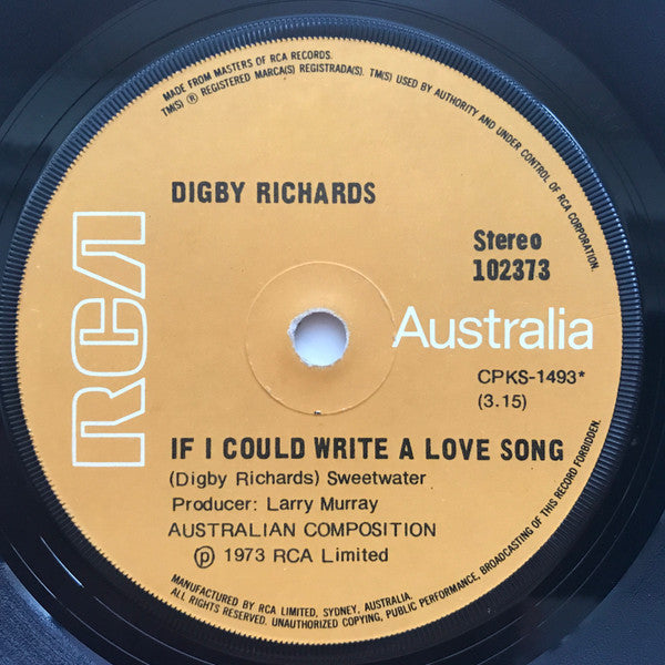 Digby Richards : If I Could Write A Love Song (7&quot;, Single)