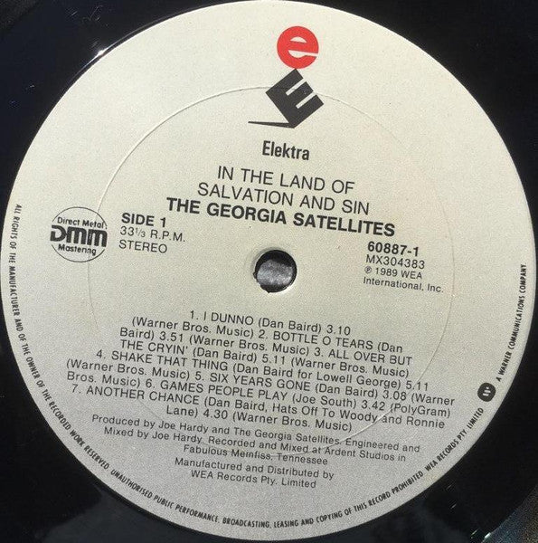 The Georgia Satellites : In The Land Of Salvation And Sin (LP, Album)