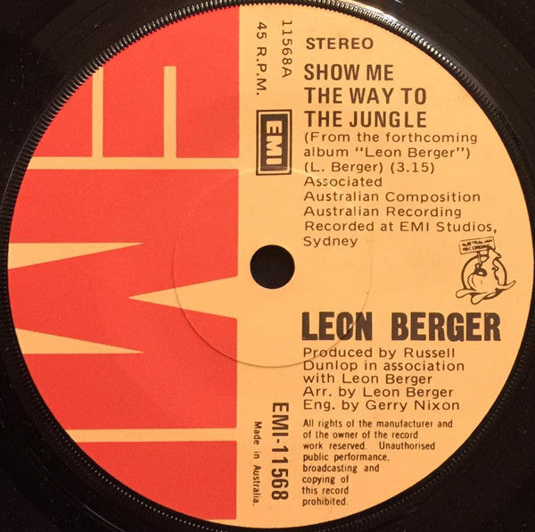 Leon Berger : Show Me The Way To the Jungle (7", Single)