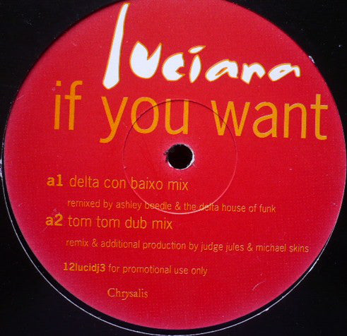 Luciana : If You Want (12&quot;, Promo)