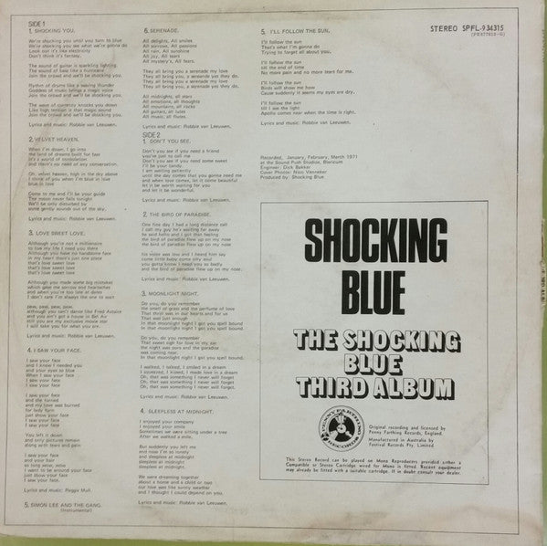 Shocking Blue : 3rd Album (LP, Album)