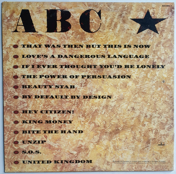 ABC : Beauty Stab (LP, Album)