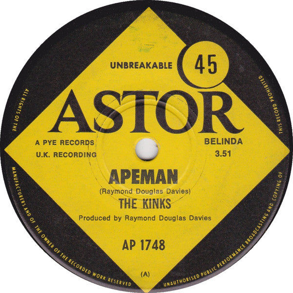 The Kinks : Apeman (7&quot;, Single)