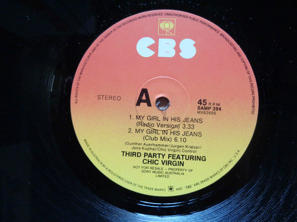 Third Party Featuring Chic Virgin : My Girl In His Jeans (12&quot;, Promo)