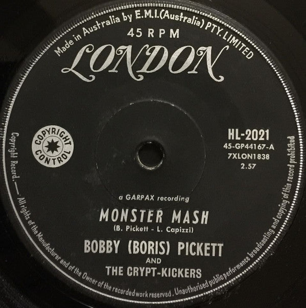 Bobby (Boris) Pickett And The Crypt-Kickers : Monster Mash (7&quot;, Single)