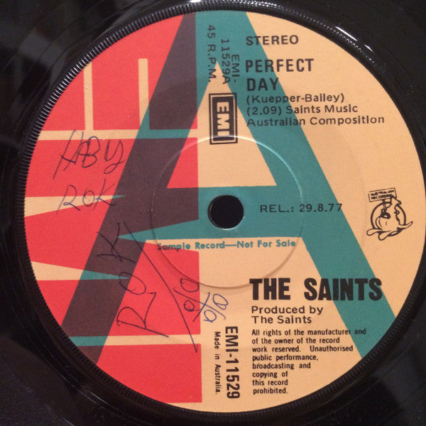 The Saints (2) : Perfect Day (7", Single, Promo)