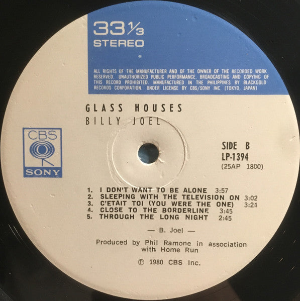 Billy Joel : Glass Houses (LP, Album)