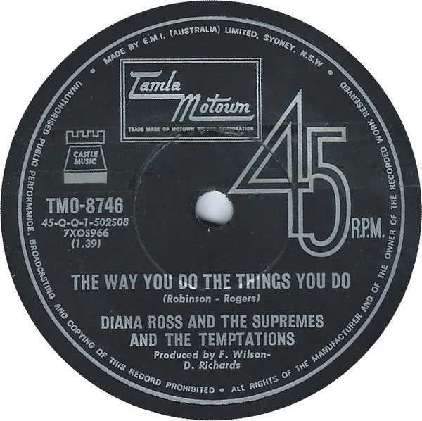 Diana Ross And The Supremes* & The Temptations : The Way You Do The Things You Do (7", Single)