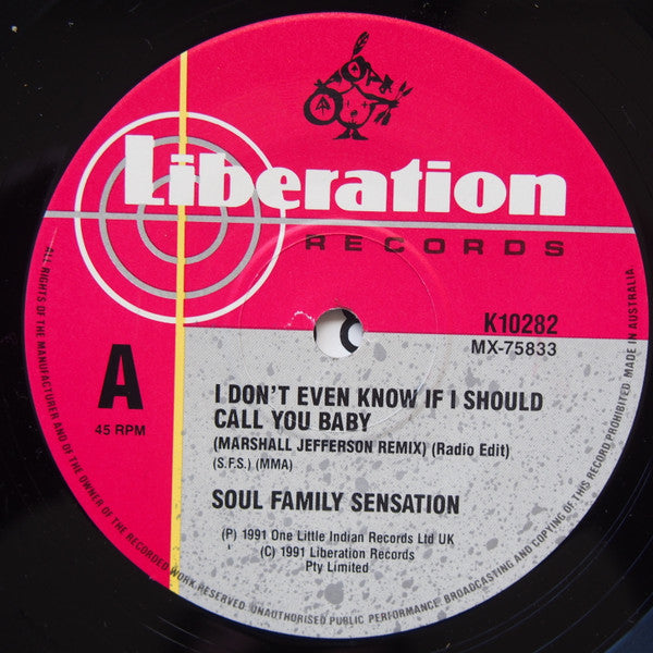 Soul Family Sensation : I Don't Even Know If I Should Call You Baby (7", Single)