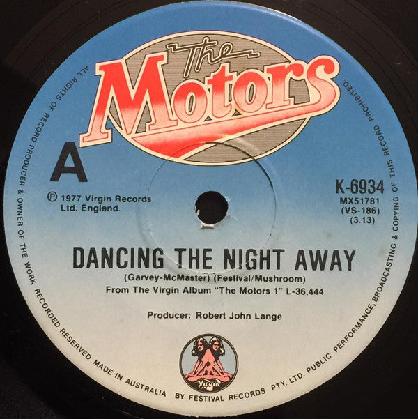 The Motors : Dancing The Night Away (7&quot;, Single)