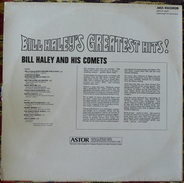 Bill Haley And His Comets : Bill Haley's Greatest Hits! (LP, Comp)
