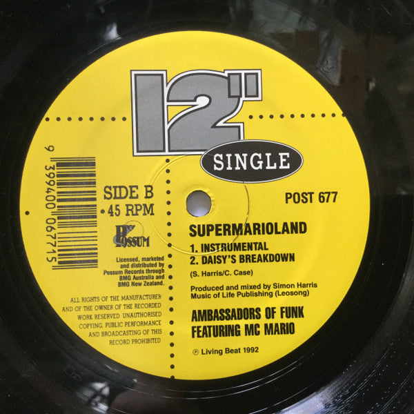 Ambassadors Of Funk Featuring MC Mario (2) : Supermarioland (12&quot;, Single, Ltd)