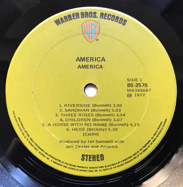 America (2) : America (LP, Album)