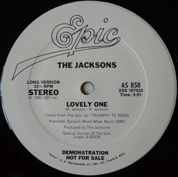 The Jacksons : Lovely One (12", Promo)
