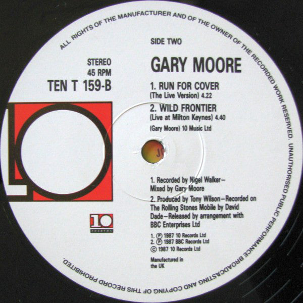 Gary Moore : Wild Frontier (12", Maxi)