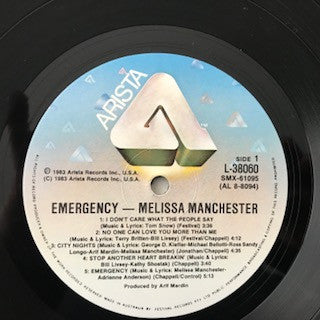 Melissa Manchester : Emergency (LP, Album)