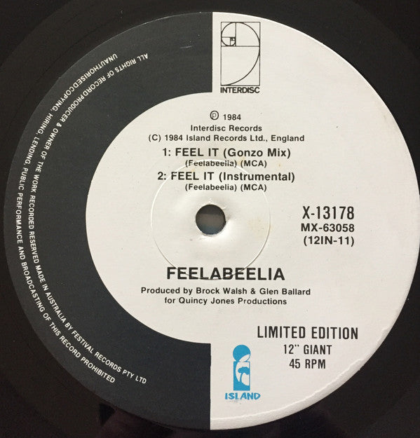 Feelabeelia : Feel It (12", Single, Ltd, Promo)