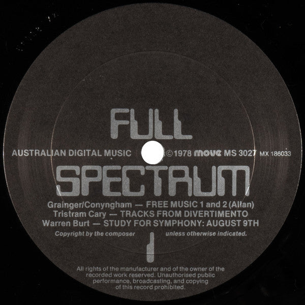 Various : Full Spectrum - Australian Digital Music (LP)