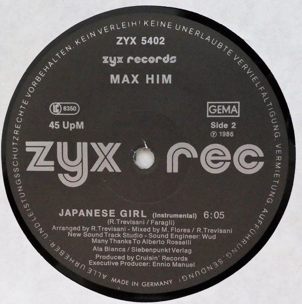 Max-Him : Japanese Girl (Remix) (12")