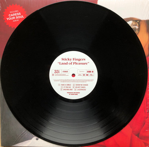 Sticky Fingers (9) : Land Of Pleasure / Caress Your Soul (2xLP, Album, Comp, RP, Gat)