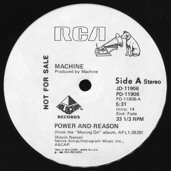 Machine : Power And Reason / Thunder, Lightning And Rain (12", Promo)