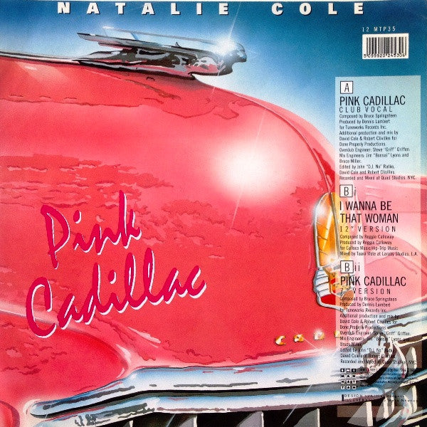 Natalie Cole : Pink Cadillac (12", Ltd, Pin)