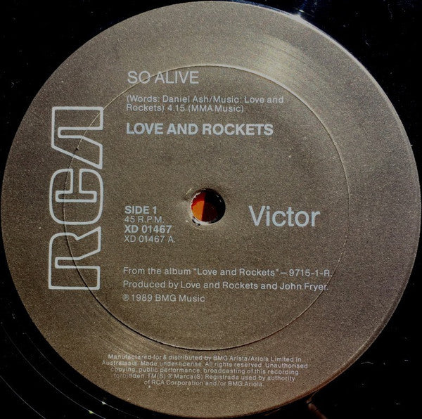 Love And Rockets : So Alive (12")