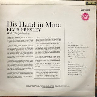 Elvis Presley : His Hand In Mine (LP, Album, RE)