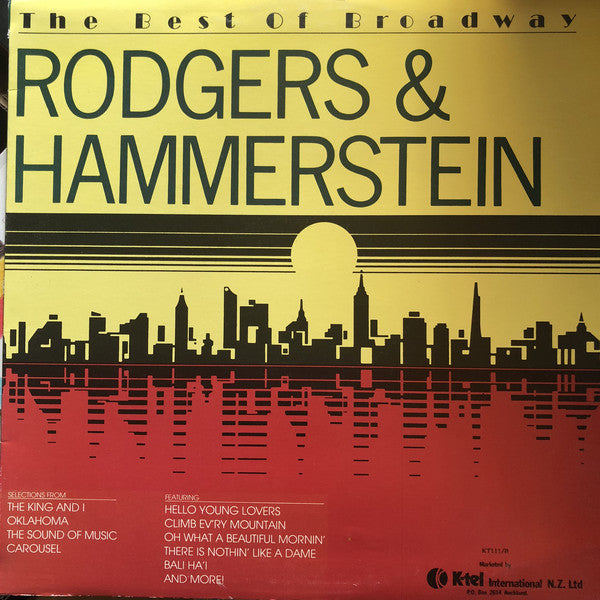 Leroy Anderson & Rodgers & Hammerstein : The Best Of Broadway (LP, Album)