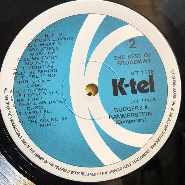 Leroy Anderson & Rodgers & Hammerstein : The Best Of Broadway (LP, Album)