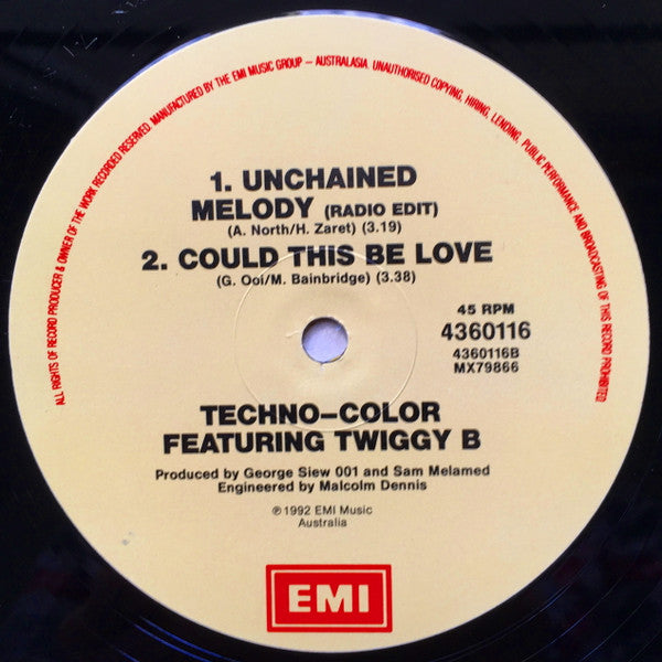 Techno-Color Featuring Twiggy B : Unchained Melody (12")