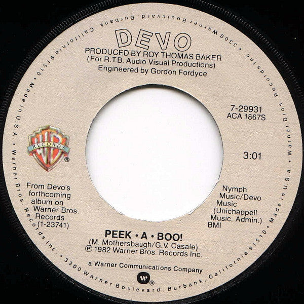 Devo : Peek-A-Boo! (7", Single)