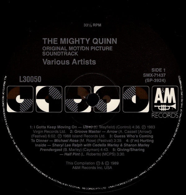 Various : The Mighty Quinn (Original Motion Picture Soundtrack) (LP, Comp)