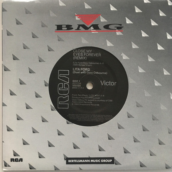 Lita Ford Duet With Ozzy Osbourne : Close My Eyes Forever (Remix) (7", Single)