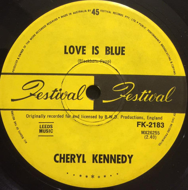 Cheryl Kennedy : Love Is Blue (7&quot;, Single)