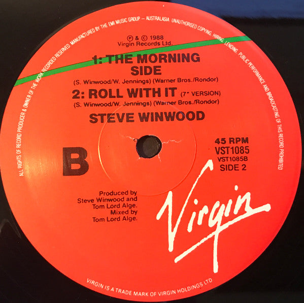 Steve Winwood : Roll With It (12", Single)