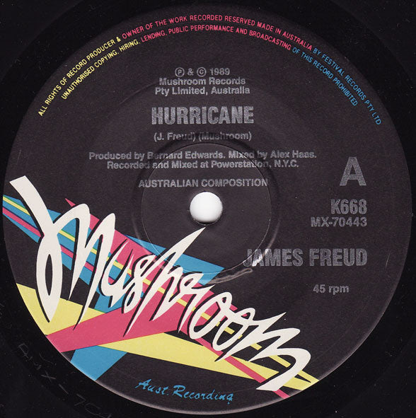 James Freud : Hurricane (7", Single, Ltd)