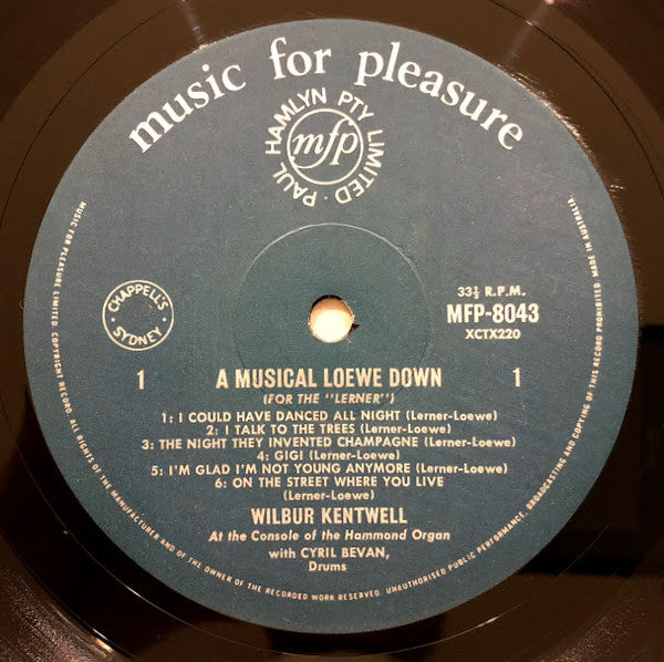 Wilbur Kentwell : Wilbur Kentwell Plays Film Hits At The Hammond Organ (LP)