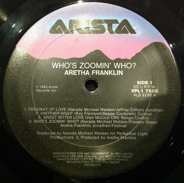 Aretha Franklin : Who's Zoomin' Who? (LP, Album, RE)