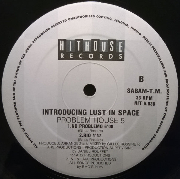 Problem House : Volume 5: Introducing Lust In Space (12")