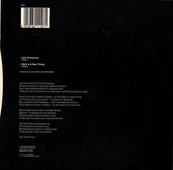 The Paul Weller Movement : Into Tomorrow (7", Single)