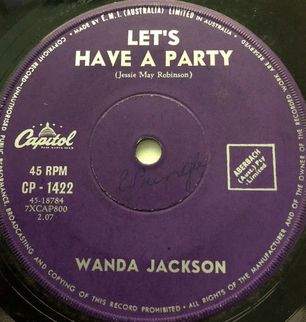 Wanda Jackson : Let&#39;s Have A Party (7&quot;)