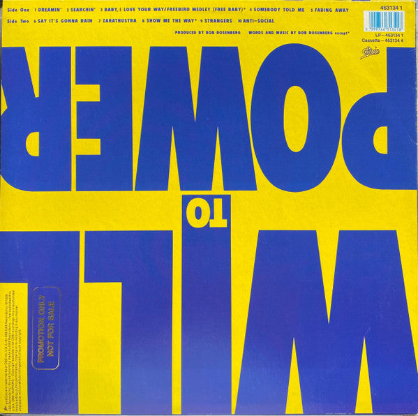 Will To Power : Will To Power (LP, Album)