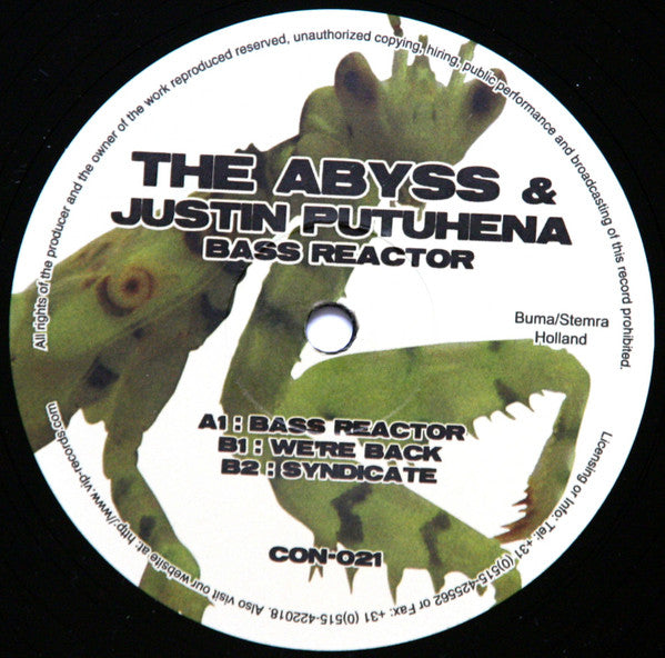 The Abyss & Justin Putuhena : Bass Reactor (12")