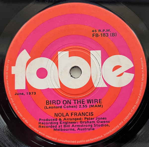 Nola Francis : Delta Dawn (7")