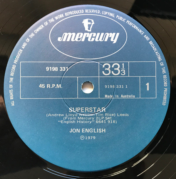 Jon English (3) : Superstar (12", Single)