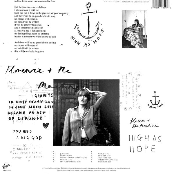 Florence + The Machine* : High As Hope (LP, Album, Ltd, Yel)