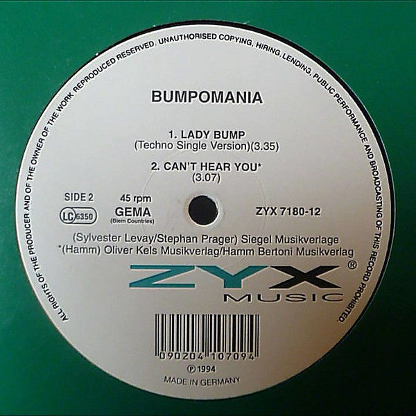 Bumpomania : Lady Bump (12")